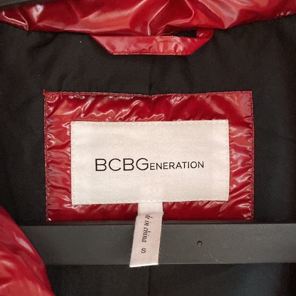 BCBGeneration Shiny Red Puffy Jacket Small - Picture 7 of 16